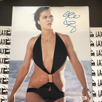 RONDA ROUSEY SIGNED AUTOGRAPH 11x14 METALLIC PHOTO SEXY UFC CHAMPION WWE PSA - Image 1 of 2