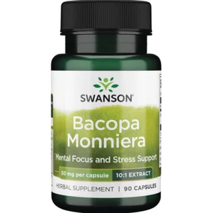 Swanson Bacopa Monniera 10:1 Extrakt 50 mg 90 Kapseln - Bild 1 von 2