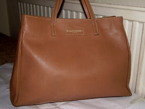 RUSSELL & BROMLEY Lovely Tan Leather Handbag  W: 15" L: 11" S: 14.5"