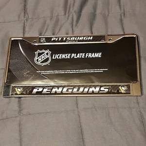 PITTSBURG PENGUINS  vintage metal auto frame  - Picture 1 of 5