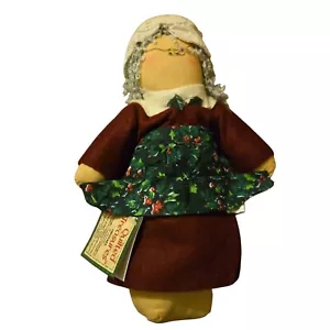 Vintage Quilted Treasures Muslin Mrs. Claus Doll W/Open Apron NWT - Picture 1 of 7