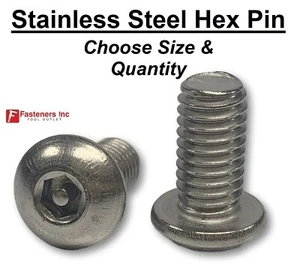 Stainless Tamper Proof Security Button Head Screws Hex Pin (Choose Size & Qty) - Picture 1 of 3