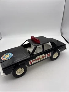 Vintage Processed Plastics Police Car #9290 Black With Sirens & Good Wheels - Picture 1 of 14