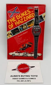 Reloj de cuarzo Dukes of Hazzard 1981 LCD sin usar, en caja nuevo vintage unisónico - Imagen 1 de 2
