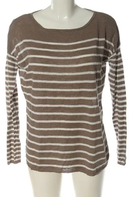 MANGO Sudadera de punto fino Mujeres Jersey Talla EU 36 marrón-blanco puro - Imagen 1 de 4