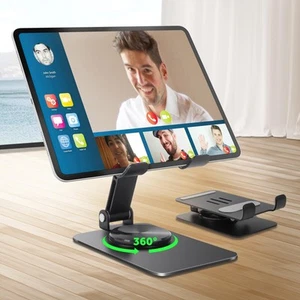 360° Faltbarer Tablet Ständer Handyhalter Verstellbar für 4-13" Tablets&Telefone - Afbeelding 1 van 8