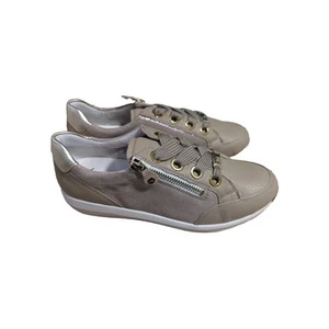 Zapatillas mujer ARA OSAKA corte bajo arena, platino, 39 UE ancho - Imagen 1 de 6