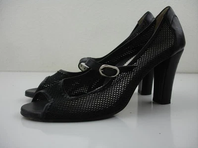 Women's 10 sz 40.5 Taryn Rose 1920's Style Black Mary Jane Pump Shoes High Heels - Image 1 of 4