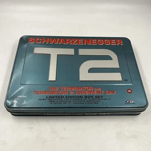 Terminator & T2 VHS Limited Edition Metal Box Set in Collector Tin Rare - Picture 1 of 7