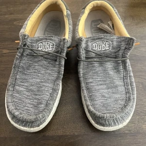 Hey Dude Wally Linen KidsCasual Shoes - Gray Y6 - Picture 1 of 6