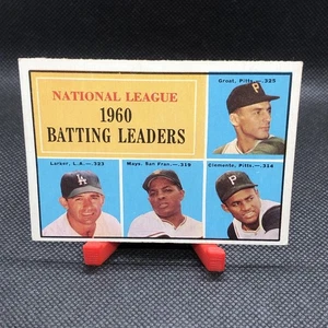 1961 Topps - League Leaders Willie Mays, Roberto Clemente, Dick Groat #41 - Picture 1 of 7