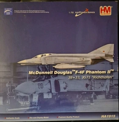 Hobbymaster McDonnell Douglas F-4F Phantom II 38+33 JG71 "Richthofen" HA1915 Foto 1 de 4