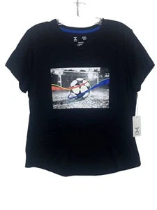 Xersion Soccer Graphic Tshirt Girls 3XL Black New Quick-Dri Activewear - Picture 1 of 8