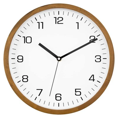 Foxtop Wood Wall Clock 12 Inch Silent Non-Ticking Battery Operated Quartz Rou... - Image 1 of 4