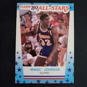 1989-90 Fleer Sticker #5 Magic Johnson Los Angeles Lakers HOF - Bild 1 von 2