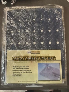 Better Home Plastics Deluxe Rubber Kitchen Sink Mat 12 X 15 2003 NIP Darker Blue - Picture 1 of 2