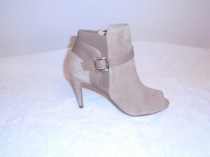 Marc Fisher Suede Peep-toe Ankle Boots - Shimmee light natural 10w new - Picture 1 of 1