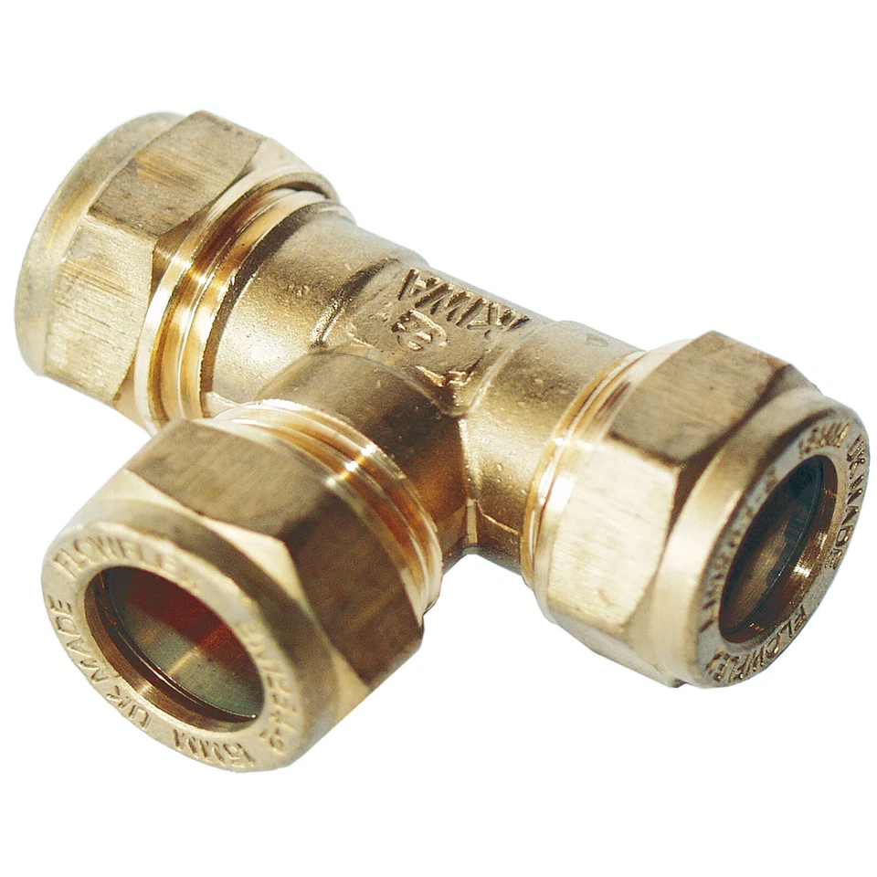 Klemmringverbinder, Klemmringverschraubung für Kupferrohr T-Stück 15 18 22 28 mm - Bild 1 von 1