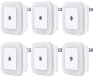 LED Night Light Lamp with Smart Sensor Dusk to Dawn Sensor Daylight White - Picture 1 of 8