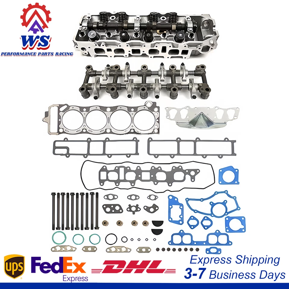 Cylinder Head Rocker Arm Head Gasket Set w/ Bolts For 85-95 Toyota 22R FE 2.4L - Image 1 of 4