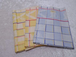 HHZ3FR - 3 X Karl Riedel DDR Diseño Jacquard Toalla De Cocina - Vintage - NOS - Imagen 1 de 3