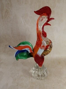 Glasfigur Hahn 28 cm Murano Glas Italy Glaskunst Pitau? - Bild 1 von 14
