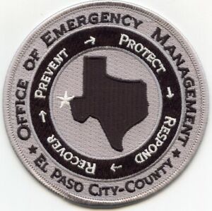 EL PASO CITY COUNTY TEXAS TX OFFICE OF EMERGENCY MANAGEMENT fire police PATCH