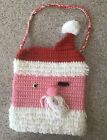 Christmas Knitted Santa Purse Handmade