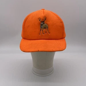 Winchester Hat Vintage 90's Blaze Orange Buck Deer Hunting Cap snapback - Afbeelding 1 van 14