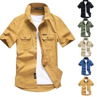 Taktisches Wanderhemd Für Herren Cargo Combat Schnell Trocknend Kurzärmelig ↷ ↷ - Bild 1 von 4