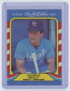 1987 Fleer Limited Edition George Brett . Kansas City Royals #5