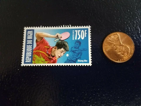 Zhang Jike Table Tennis Ping Pong 2013 Republique du Niger Perforated Stamp Cover