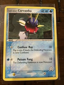 Pokemon TCG Team Aqua's Carvanha Team Magma VS Team Aqua 47/95 Regular Common NM - Bild 1 von 2