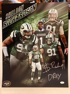 Sheldon Richardson Signed New York Jets 16x20 Photo JSA - Picture 1 of 5