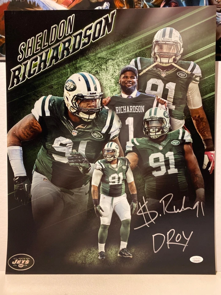 Sheldon Richardson Signed New York Jets 16x20 Photo JSA - Image 1 of 4