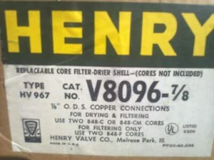 Henry V8096-7/8 TIPO HV 967 2 Núcleos Filtro Secador Carcasa - Imagen 1 de 4