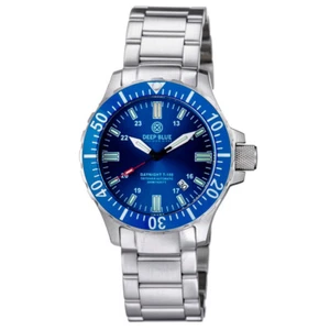 Deep Blue DayNight 45 Tritdiver T-100 Automatik Taucheruhr blaue Lünette / dunkelblau - Bild 1 von 6
