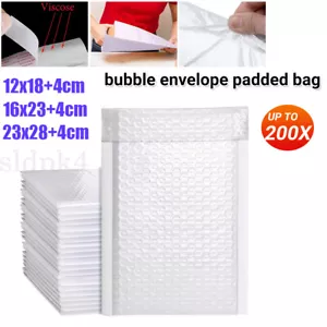 Bubble Mailer 12x18cm 16x23 25x30cm Cushioned Padded Kraft Envelope Bag 25/200pc - Picture 1 of 22