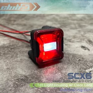 Scale Tail Light Housing w/ Lens for SCX6 Jeep Wrangler - Picture 1 of 11