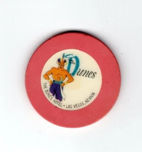 DUNES HOTEL CASINO POKER CHIP--TRUE PINK COLOR ROULETTE-- - Picture 1 of 2