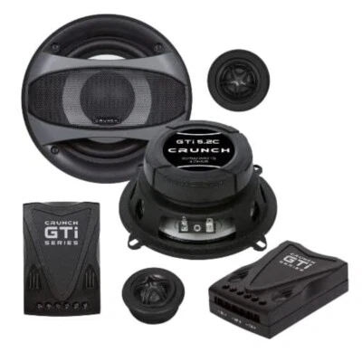 1 Kit Mit 2 Wegen CRUNCH GTI5.2C 5" 80 Watt RMS 4 Ohm Auto Vorbereitung - Bild 1 von 4