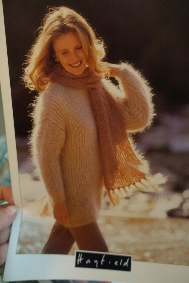 Hayfield Knitting Pattern 4279 Mohair Sweater & Scarf 30-40 - Image 1 of 1