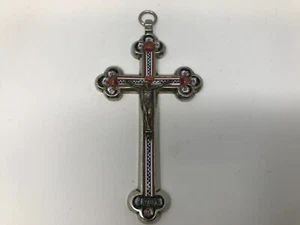 Early 1900 Italian Cross with Micromosaic Design Roma - Picture 1 of 4