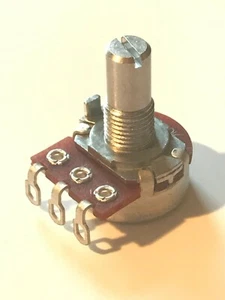 GOOD QUALITY BOURNS MINI 17MM 250K LOG SOLDER LUG POTENTIOMETER A250K ad1J59 - Picture 1 of 3