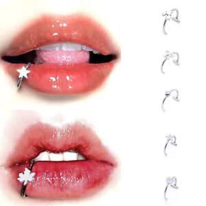 Multi-style Adjustable Star Heart Lip Ring Fake Labret Body Piercing Jewelry