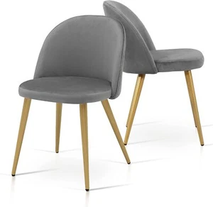 Ivinta Velvet Dining Chair Set of 2 Upholstered Accent Chair with Metal Legs - Picture 1 of 45