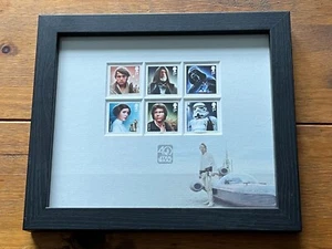 STAR WARS 40TH Anniversary Royal Mail Framed Stamps - Picture 1 of 3