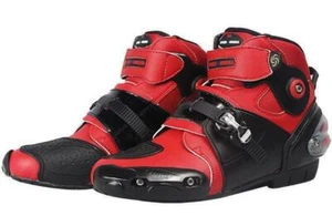 Antiskid Mens Ankle Boots Shoes Motorcycle Riding Road Racing Knight Fashion Hot - Picture 1 of 15