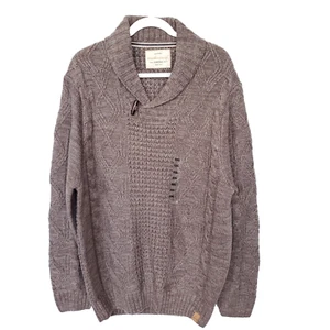 Wetterfester Vintage Herrenpullover Größe XXL braun Kippschal Kragen Pullover neu mit Etikett - Bild 1 von 12