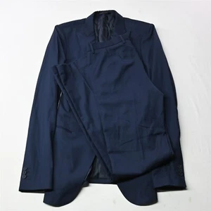 Hockerty Bespoke 36 X-Long Extra Slim 32x38 Navy Sport Coat Jacket Pants Suit - Picture 1 of 12